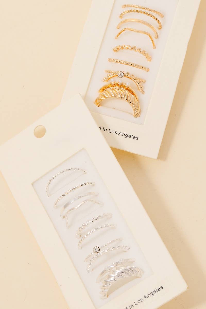 Fame rings - Set of 10