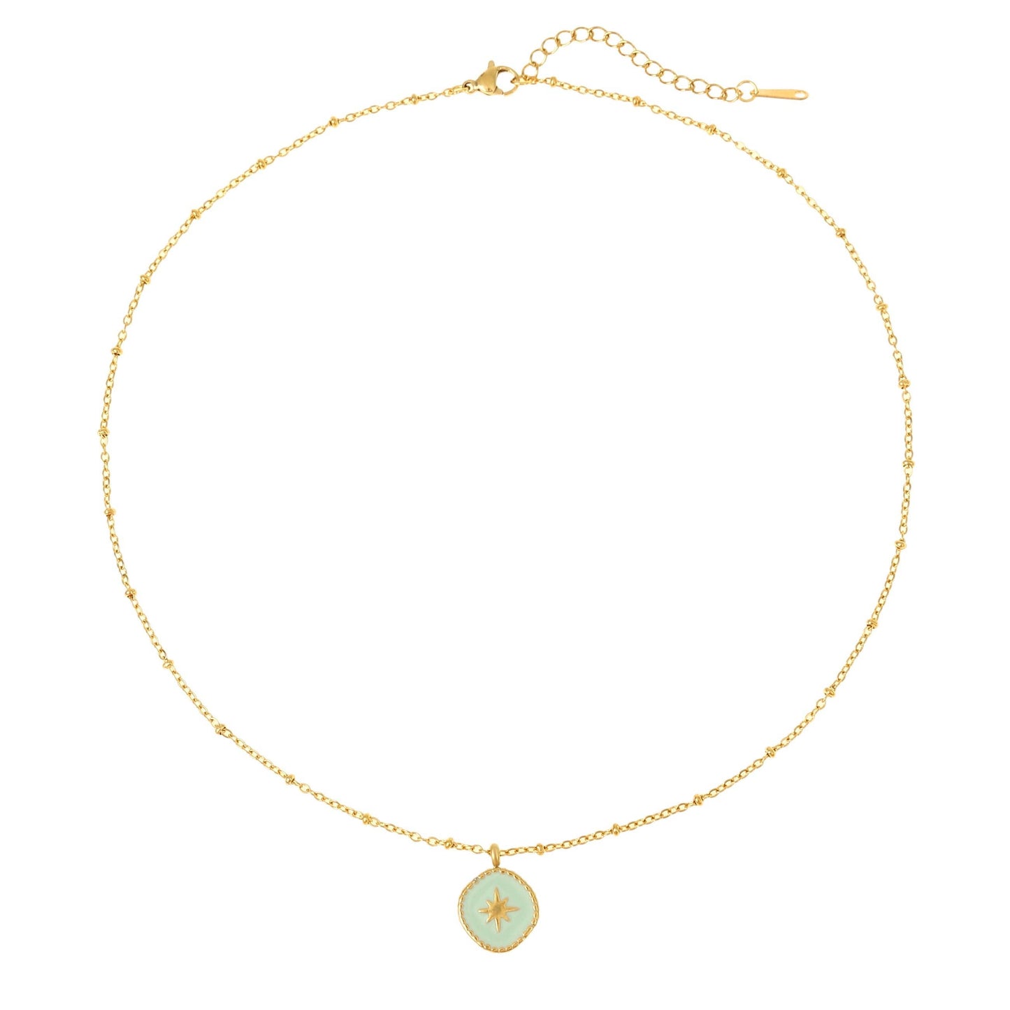 Made By Nami - Necklace with turquoise coin pendant