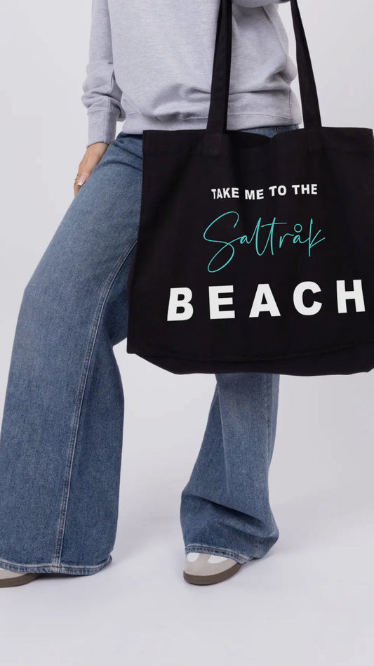 Take me to the beach - Strandveske, svart