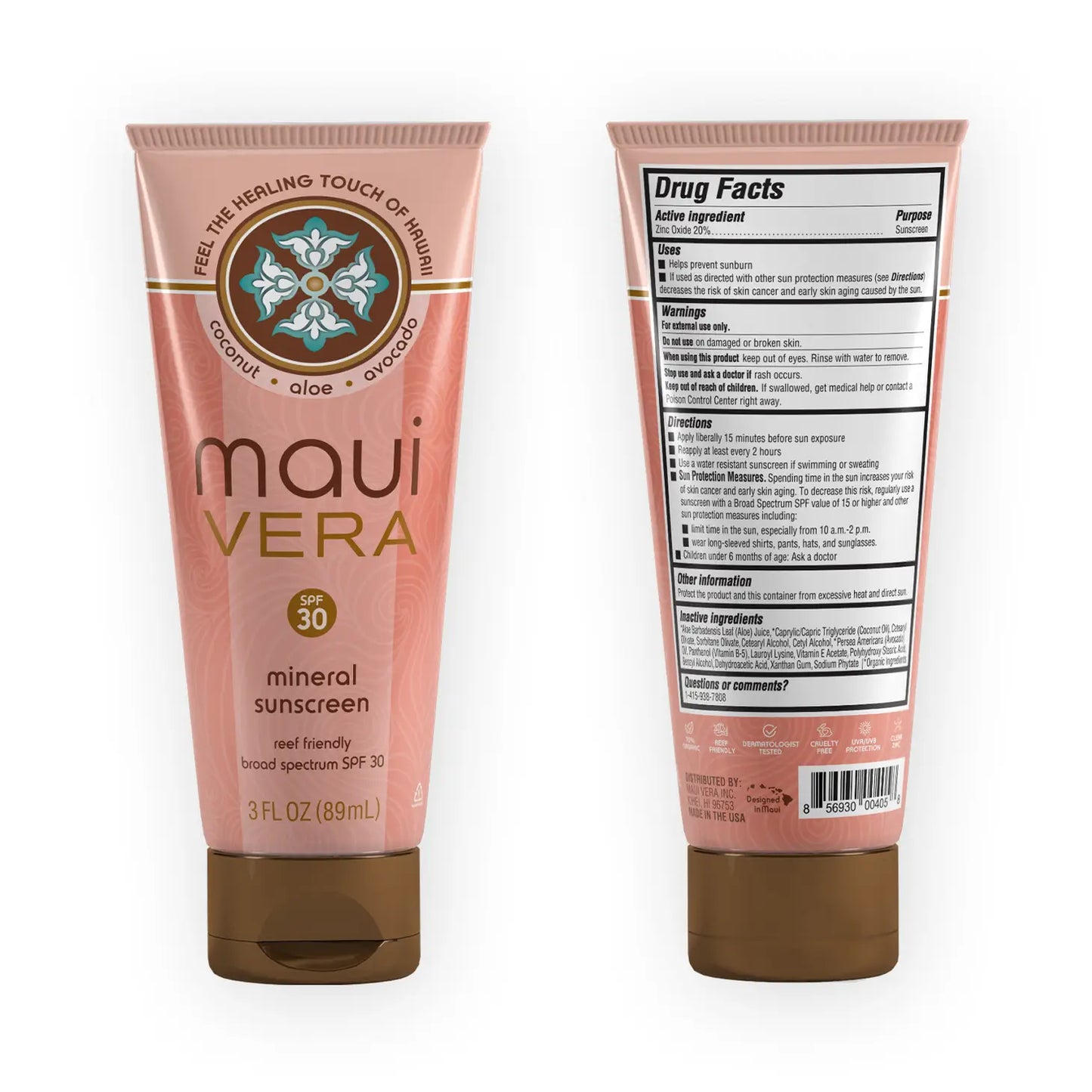 Maui Vera Reef-Friendly Mineral Sunscreen SPF 30