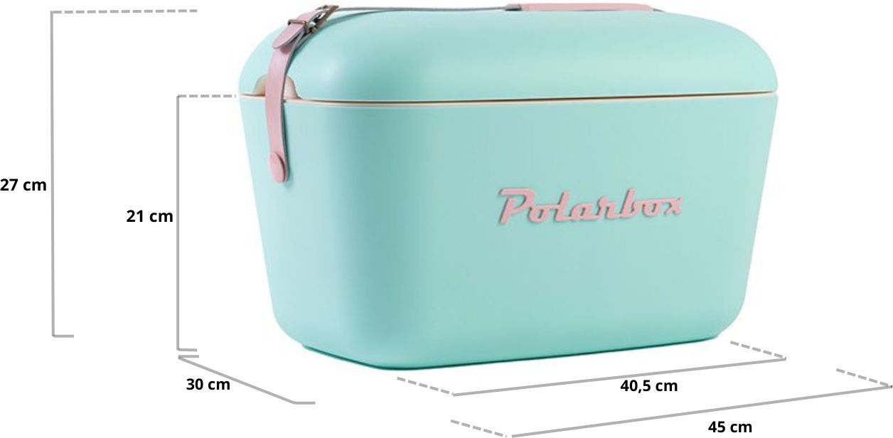 Polarbox - Retro Cooler / kjølebag 20 Liter, mintgrønn