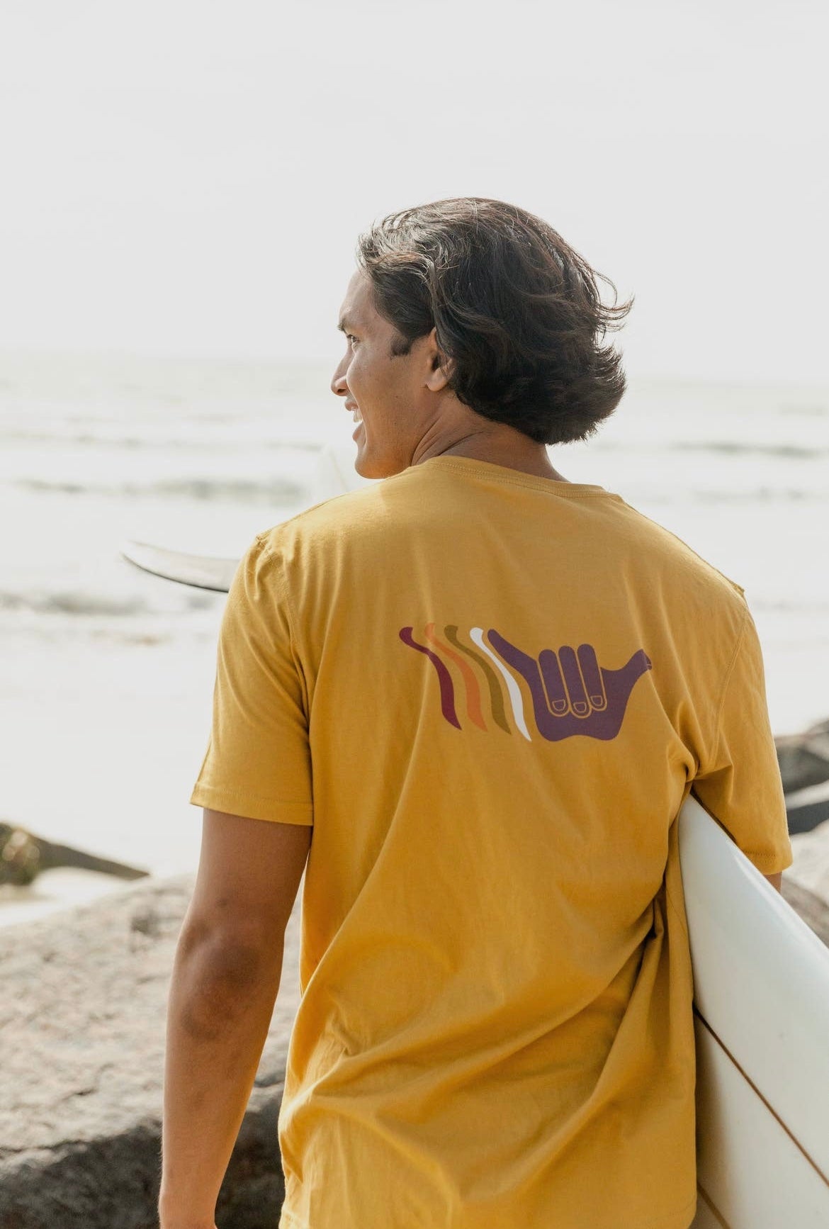 Hang Loose t-skjorte - Sennepsgul
