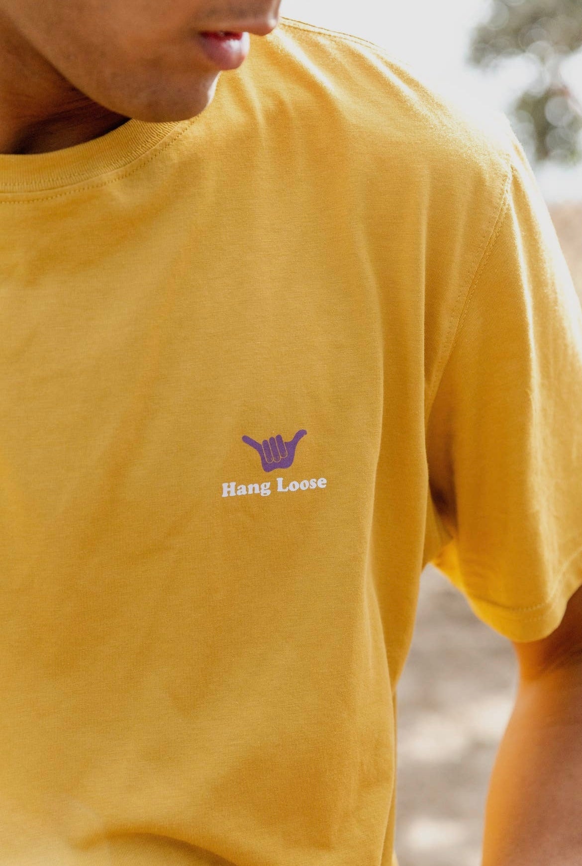 Hang Loose t-skjorte - Sennepsgul