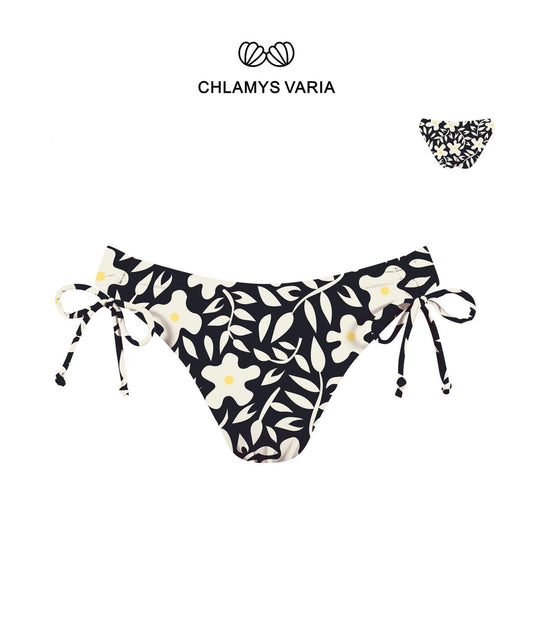 MrMiss - Mid Waist Bikinitruse, svart mønster