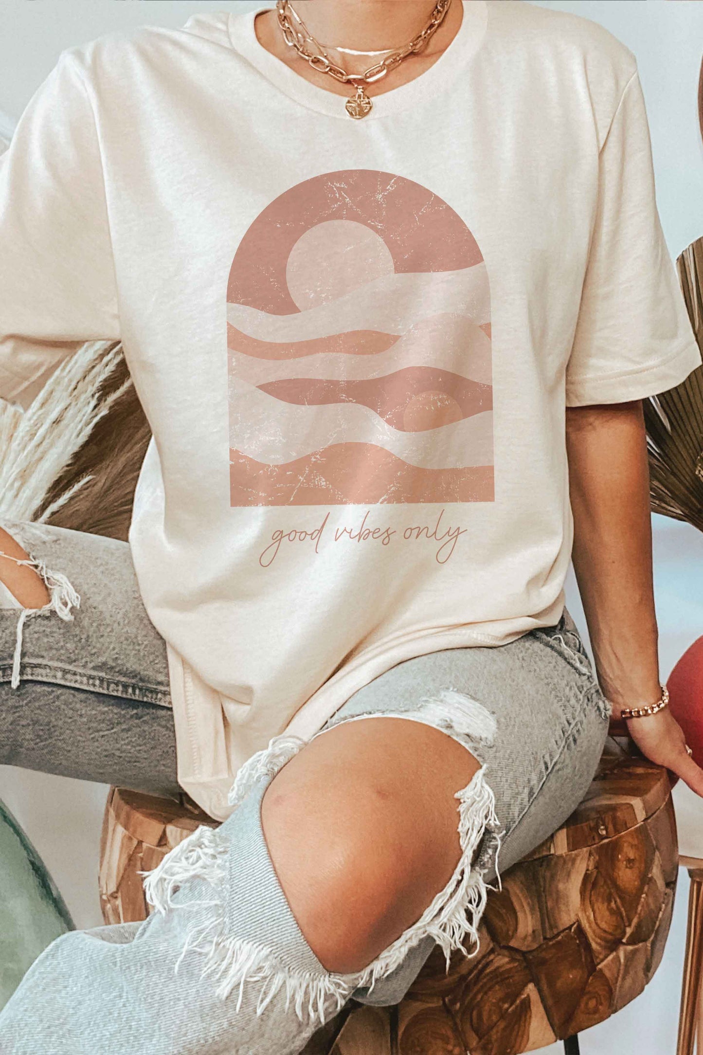 T-skjorte - Sun & Waves - Good Vibes Only