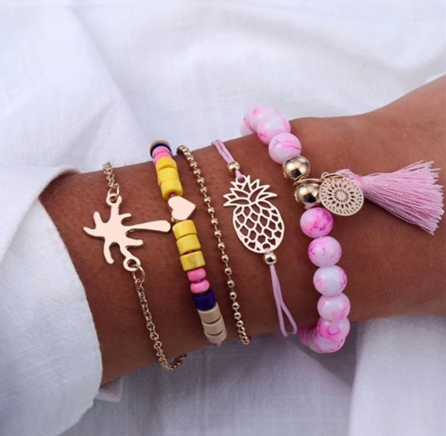 Armbånd-sett - Pink Babe