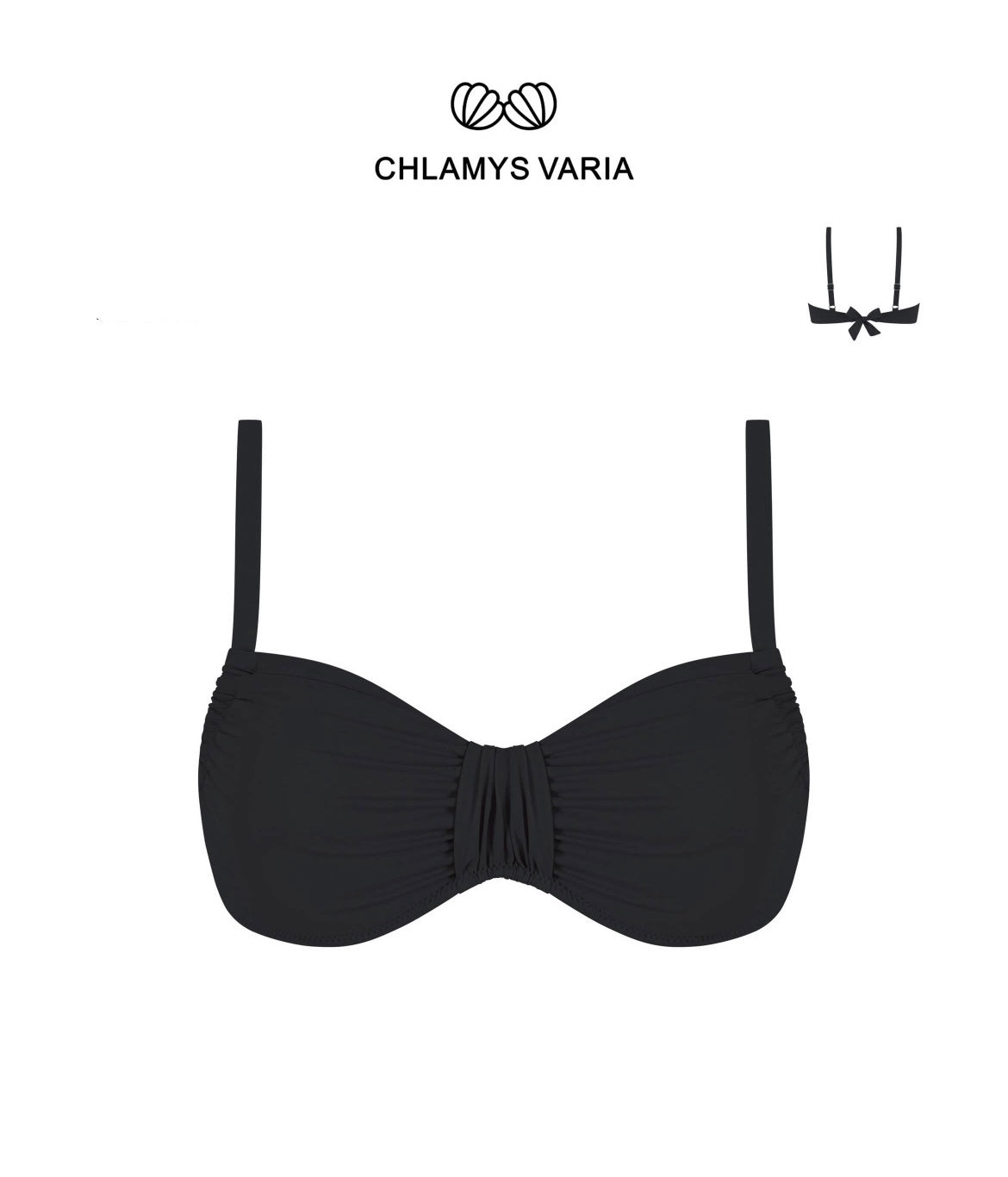 MrMiss - Overdel bikini (upolstret), svart
