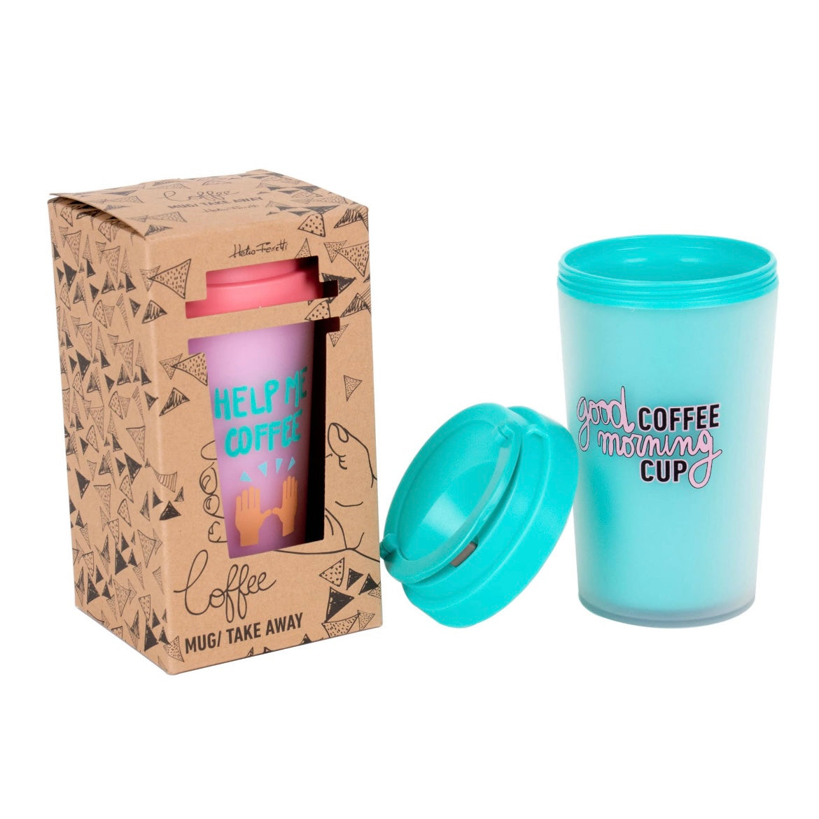 Take-away kopp med lokk, 350 ml