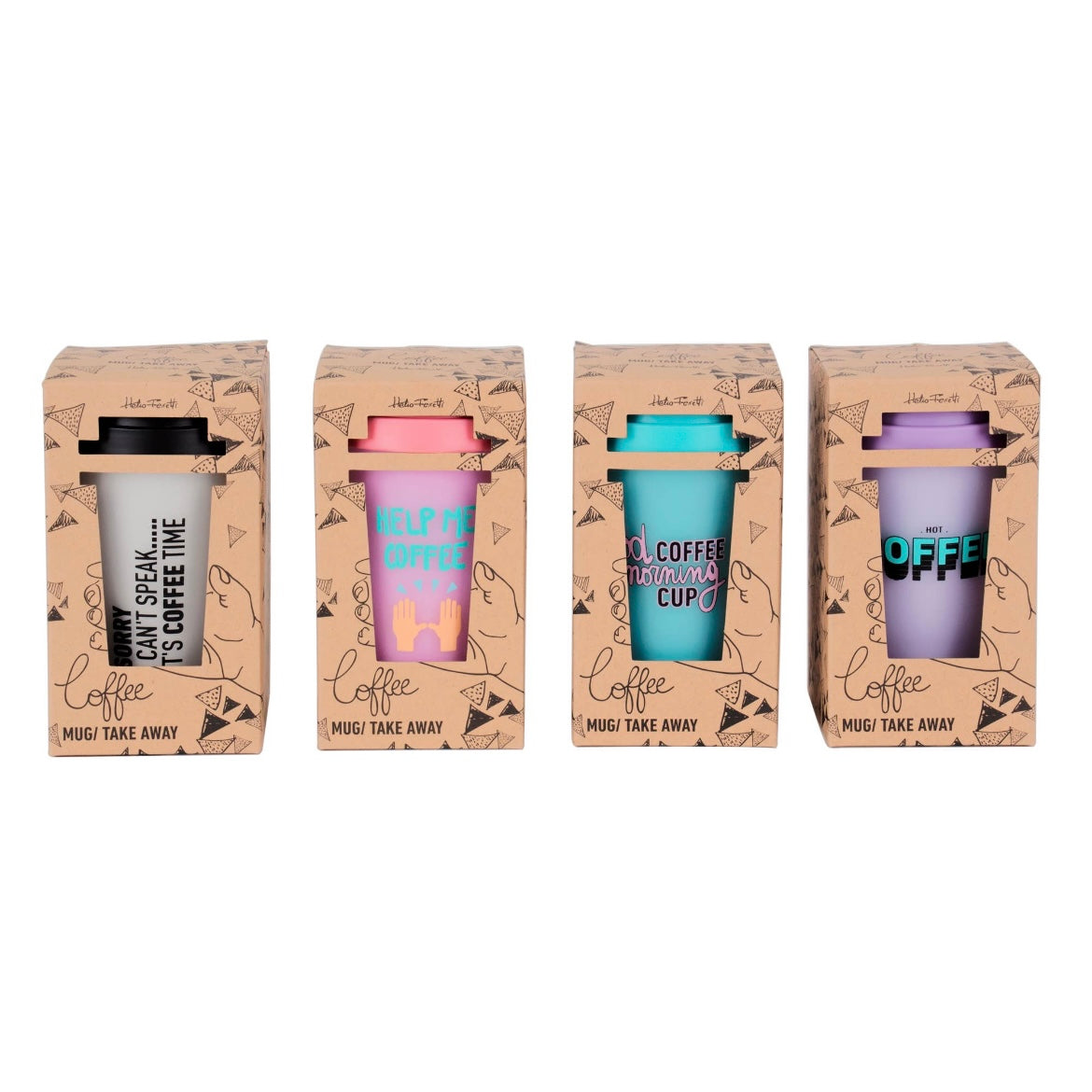 Take-away kopp med lokk, 350 ml