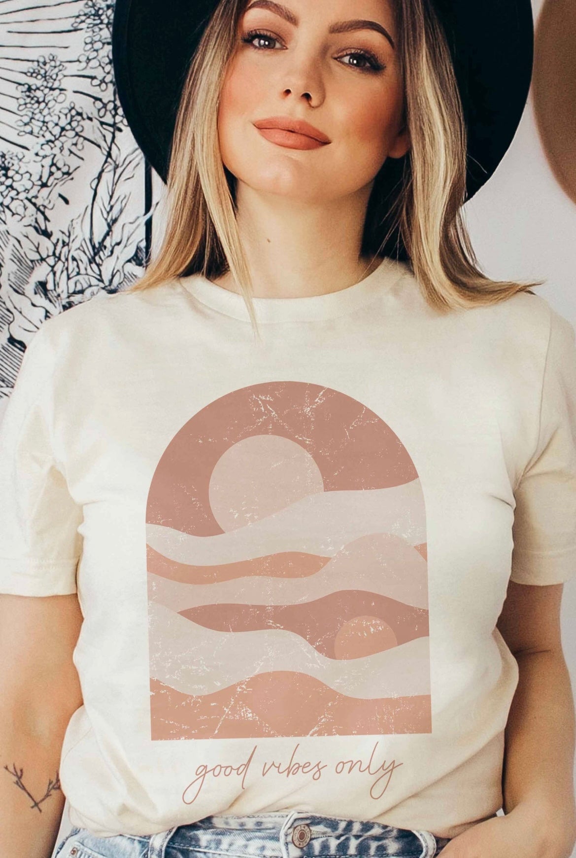 T-skjorte - Sun & Waves - Good Vibes Only