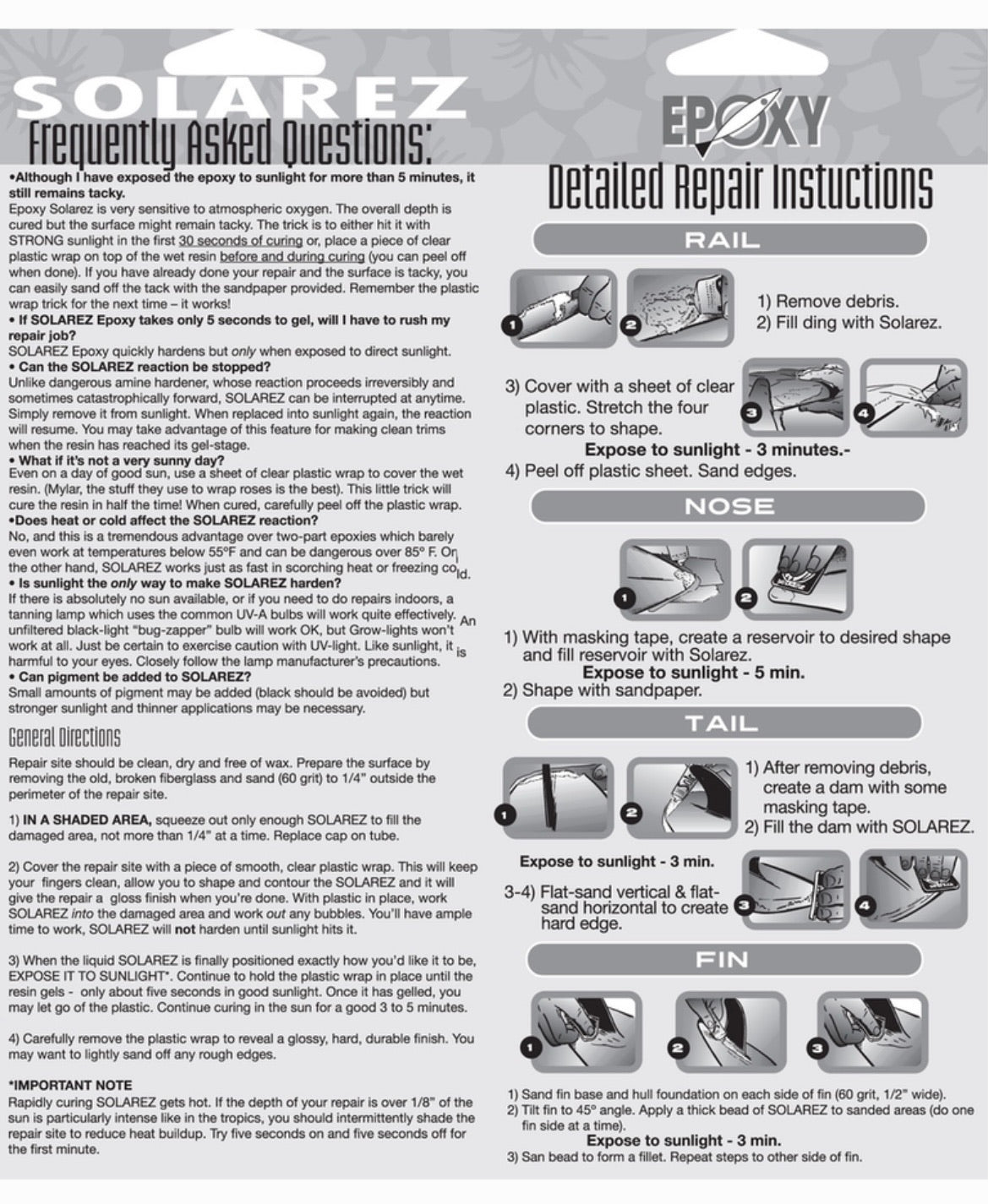 Solarez - EPO Weenie Kit UV epoxy rope set 15g 0.5 Oz