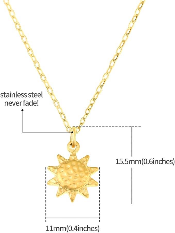 Made By Nami - Golden Sun Necklace for Women