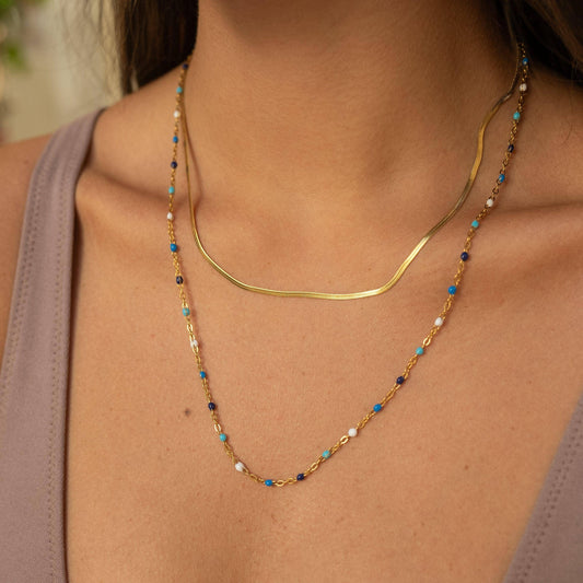 Made By Nami - Layered Necklace Colorful | Gold