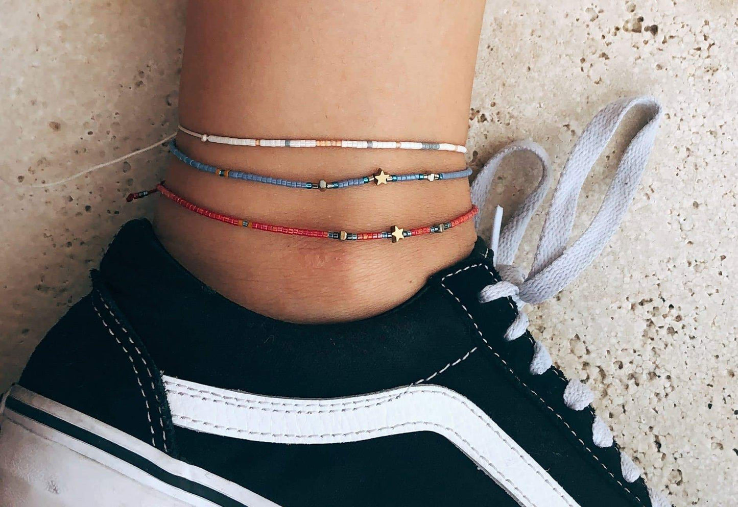Made By Nami - Japan Beads "Small Stars" Anklet Set