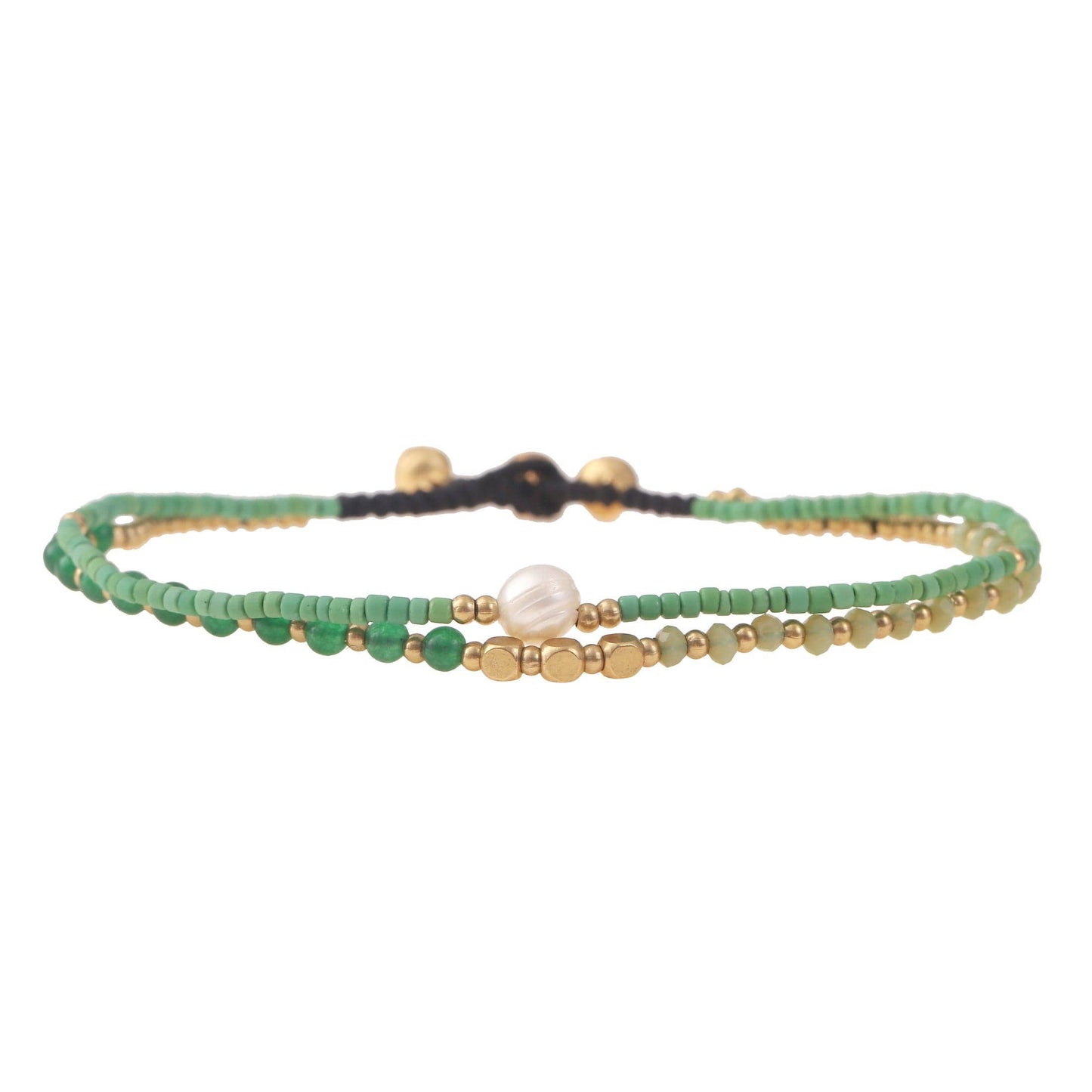 Made By Nami - Pearl Anklet with Freshwater Pearl | Green