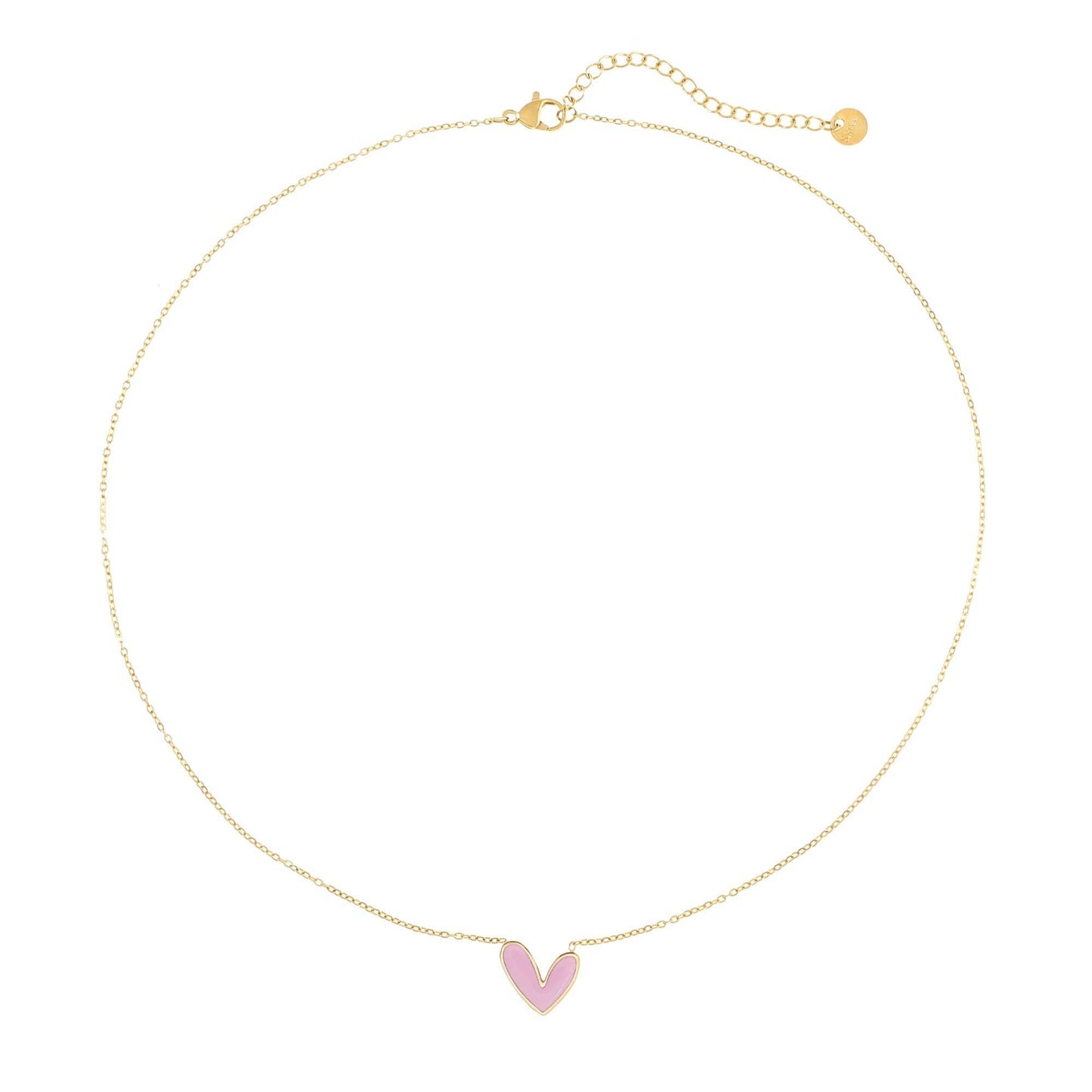 Made By Nami - Necklace with Heart Pendant Pink
