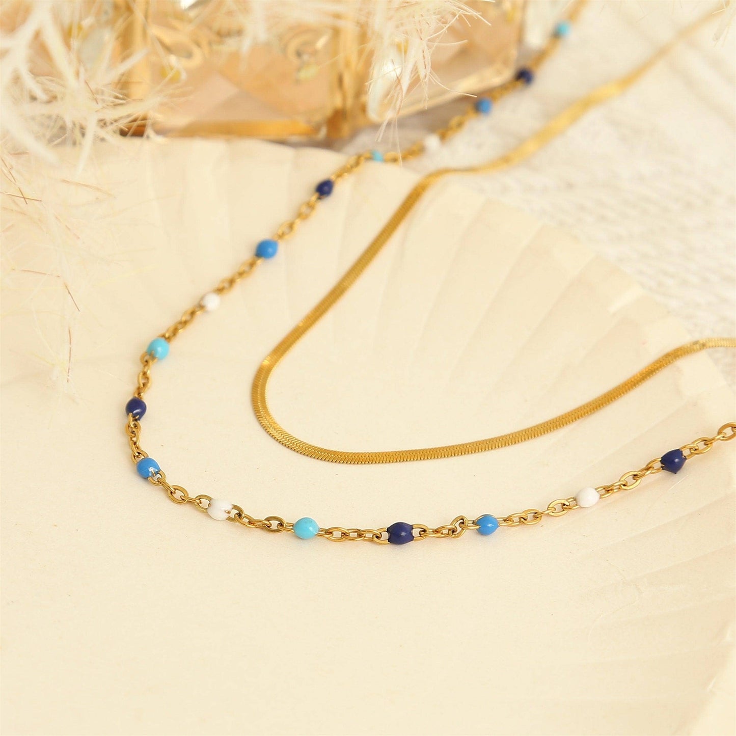 Made By Nami - Layered Necklace Colorful | Gold