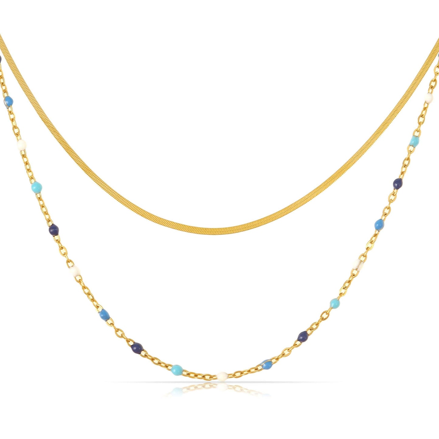 Made By Nami - Layered Necklace Colorful | Gold