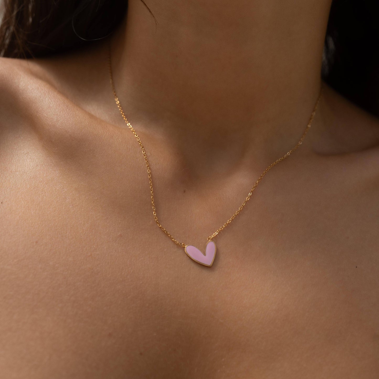 Made By Nami - Necklace with Heart Pendant Pink