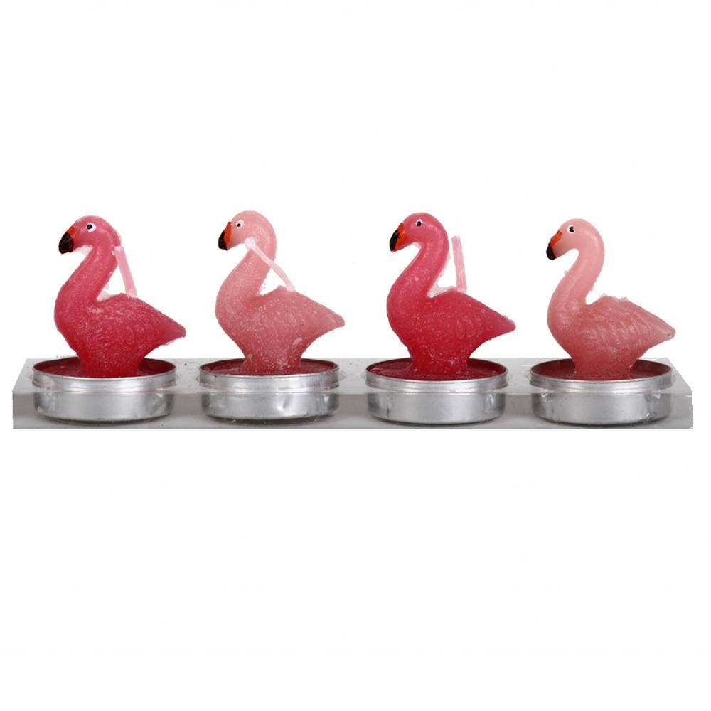 Stearinlys - Ananas / flamingo, 6pk.