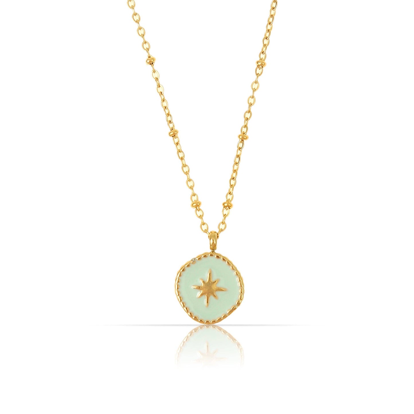 Made By Nami - Necklace with turquoise coin pendant