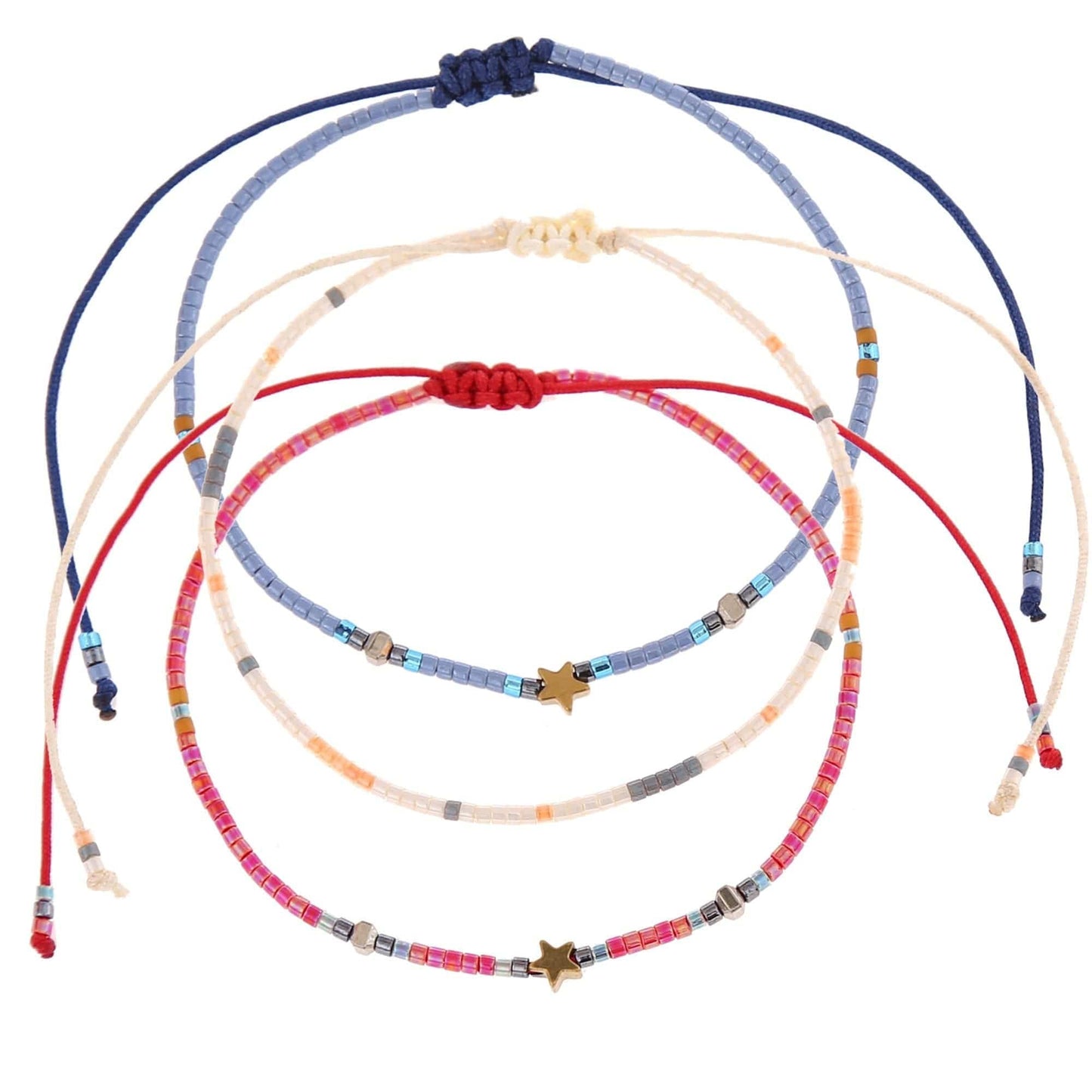 Made By Nami - Japan Beads "Small Stars" Anklet Set