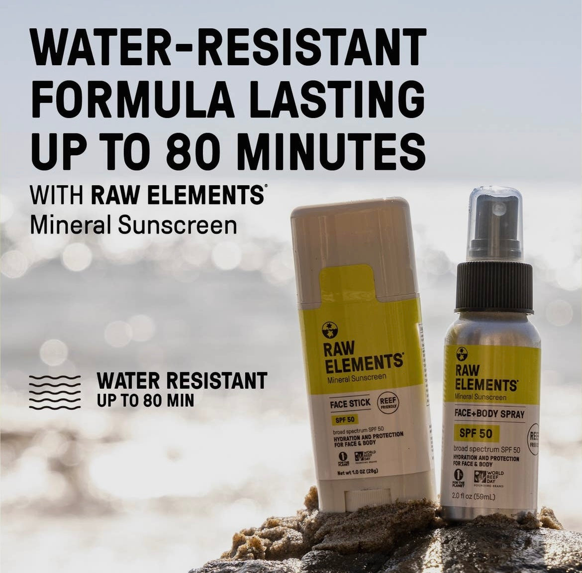 Raw Elements Face + Body SPF 50 Spray