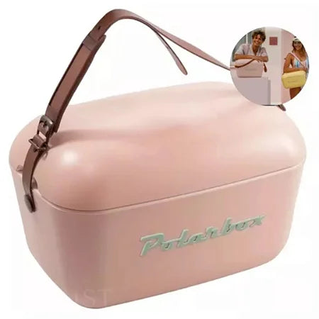 Polarbox - Retro Cooler / kjølebag 20 Liter, Lyserosa