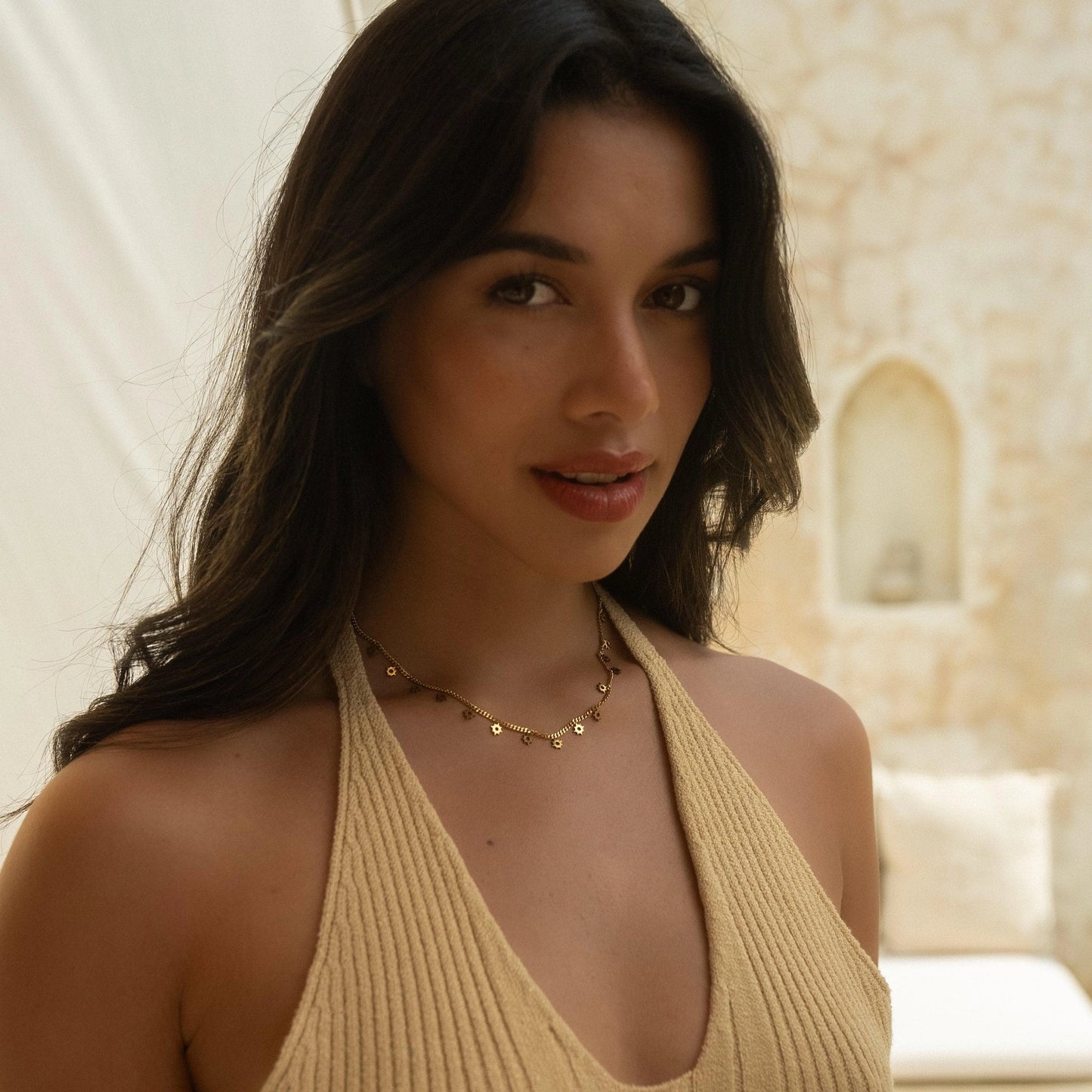 Made By Nami - Golden Necklace with Small Suns