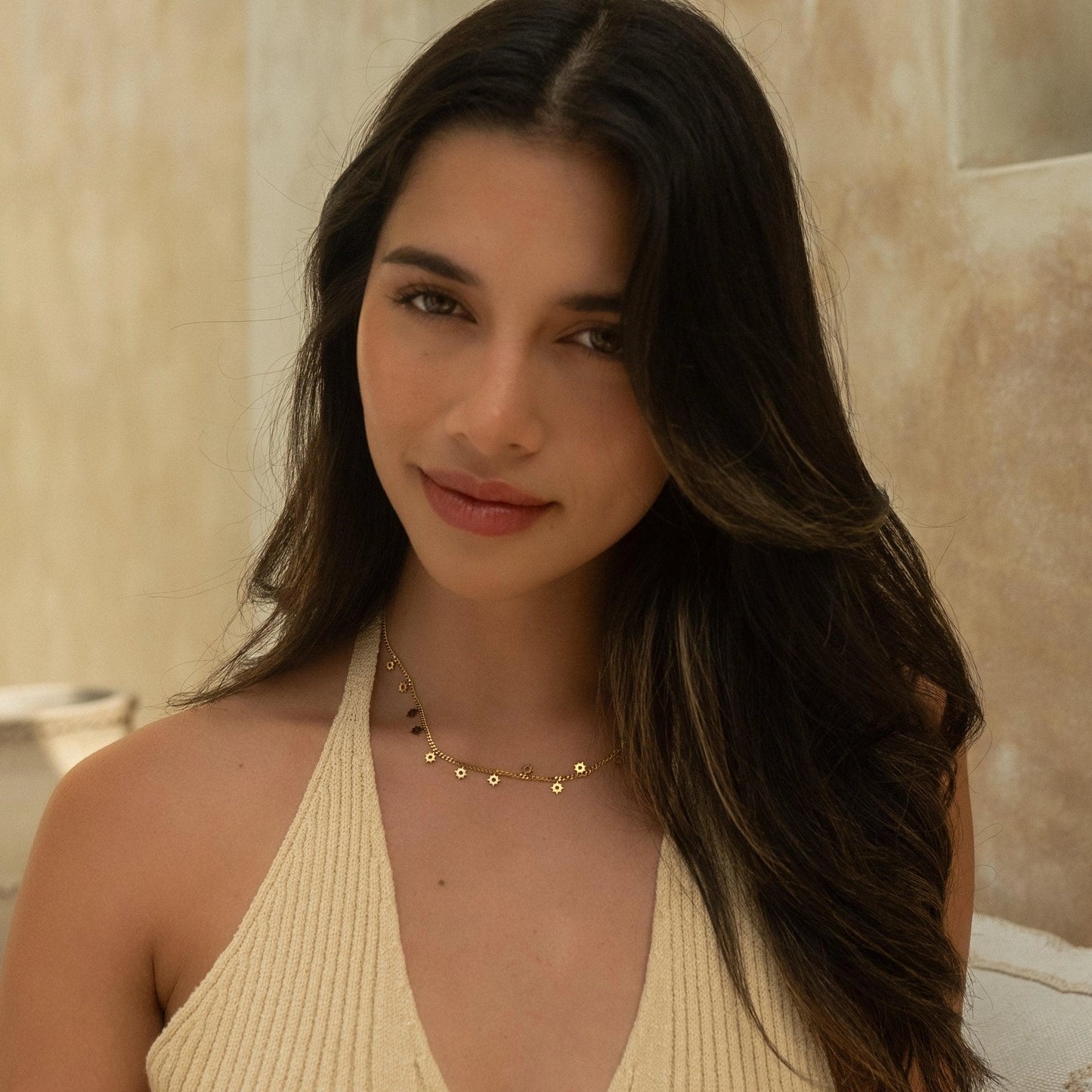 Made By Nami - Golden Necklace with Small Suns