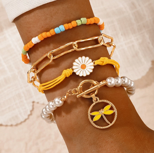 Armbånd-sett - Orange Sunshine