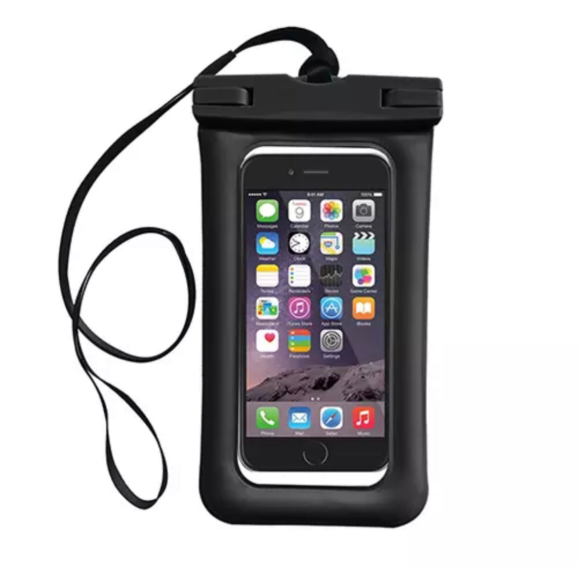 Waterproof mobile case - Black