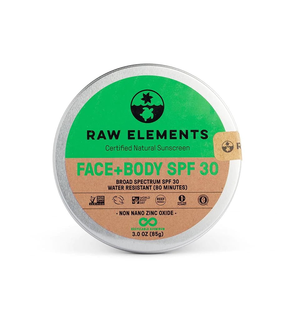 Raw Elements Face + Body SPF 30 Tin