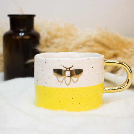 Coffee mug - Yellow / white