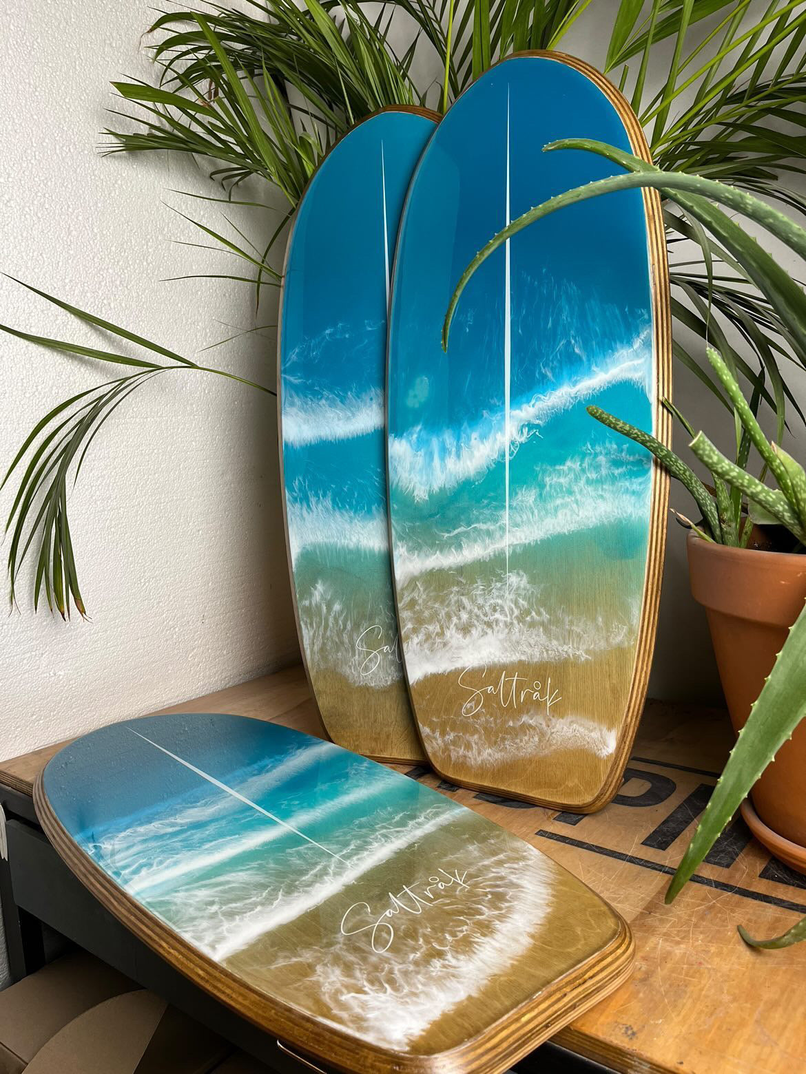 Balance board - Glossy Epoxy Ocean
